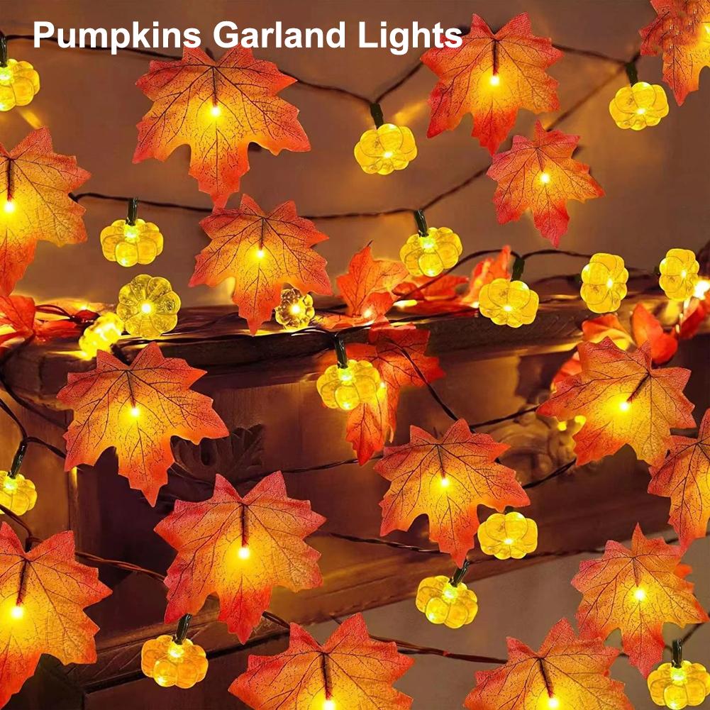 Halloween Pumpkin Decor Led - 10 Leds Halloween Pumpkin String Lights