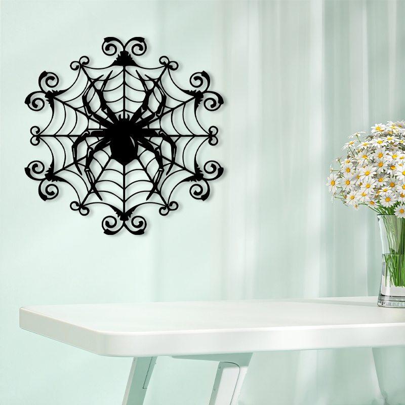 1Vintage Spider Web Metal Wall - Spider Web Halloween Decoration review and price
