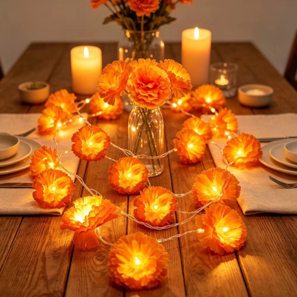 Mexican Style Halloween Marigo - Halloween Led String Lights Orange review and price