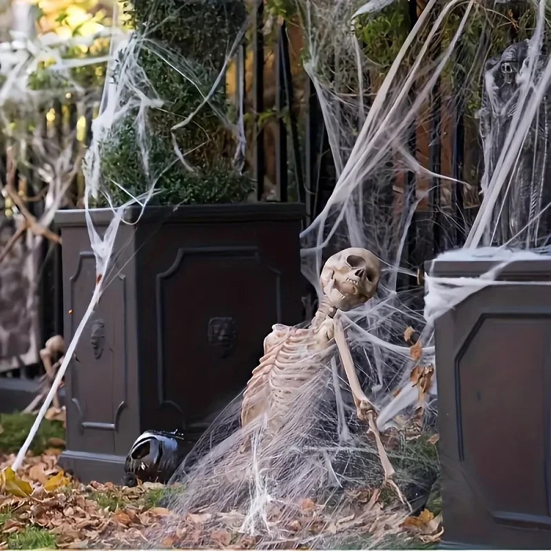 Stretchable Spider Webs With 2 - Spider Web Halloween Decoration review and price