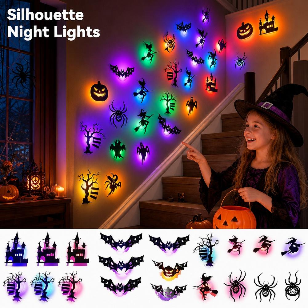 30PCS LED Halloween Wall Stick - Halloween Pumpkin Decor Led review and price