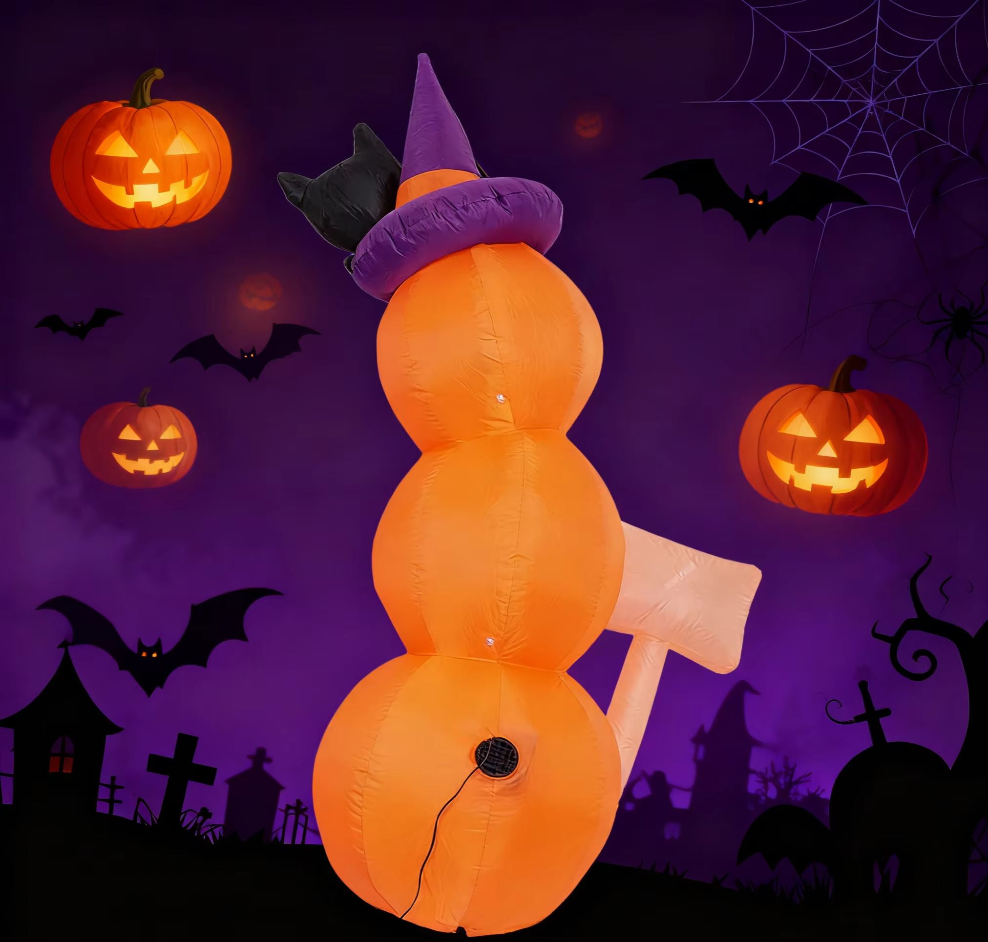 5.2ft / 1.6m Halloween Inflata - Halloween Pumpkin Decor Led review and price