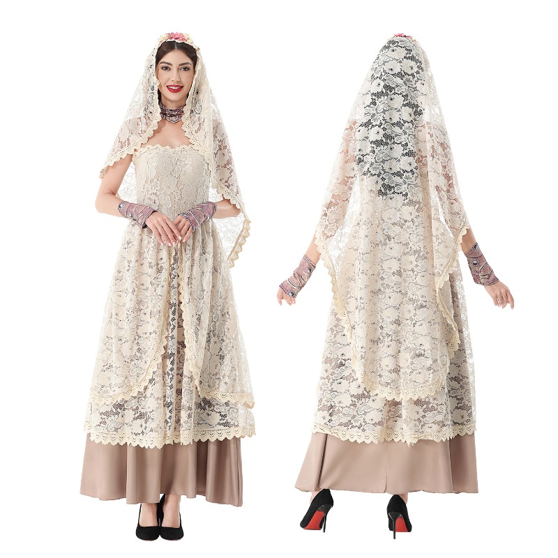Women Vintage Lace Maxi Dress  - Halloween Costume Adult review and price
