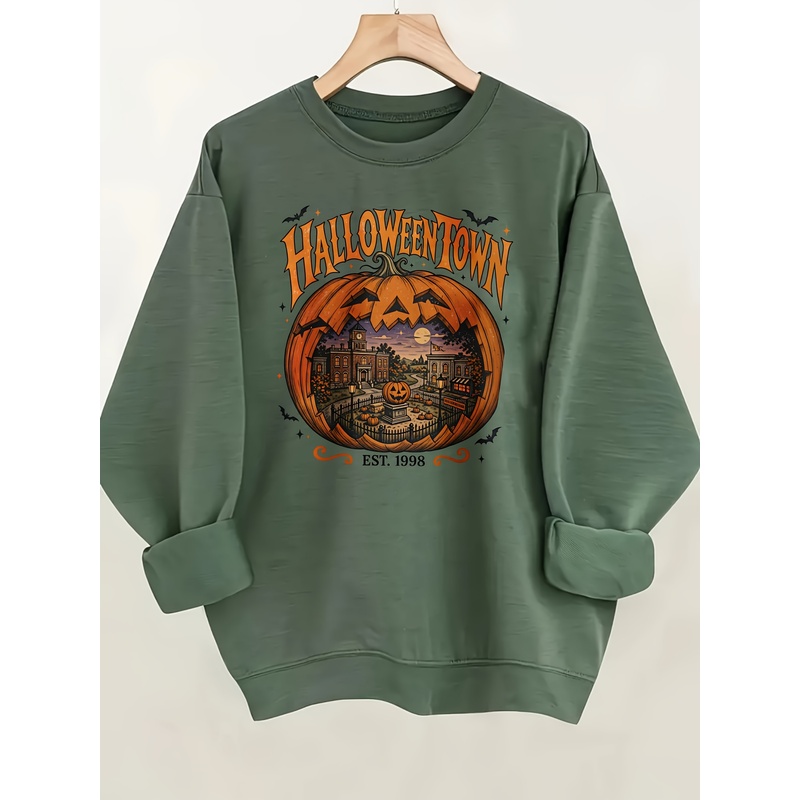 Summer Halloween Town Printed  - Pumpkin Lantern Halloween review and price