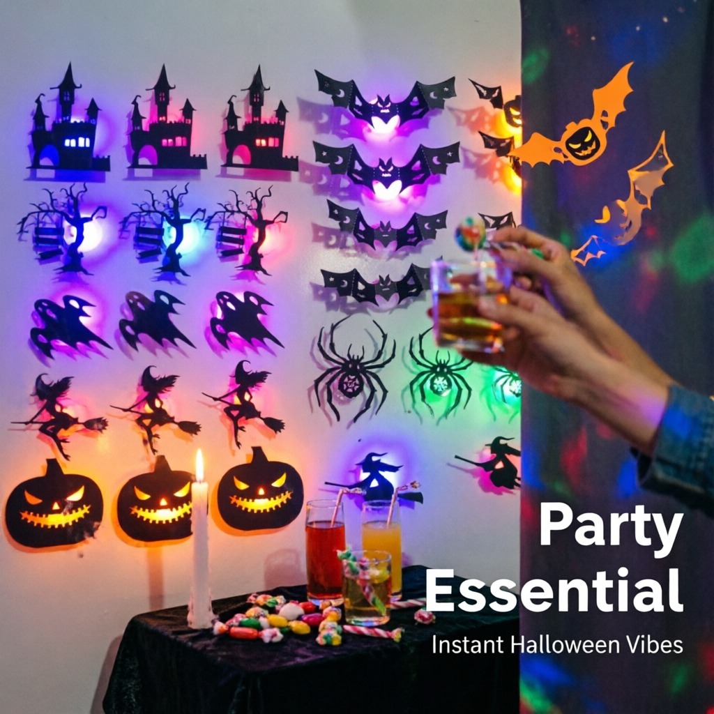 8pcs/set LED Halloween Wall St - Halloween Pumpkin Decor Led review and price