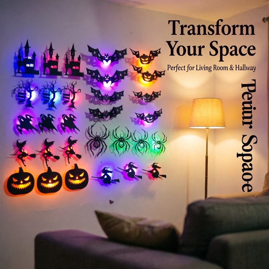 8pcs/set LED Halloween Wall St - Halloween Pumpkin Decor Led review and price