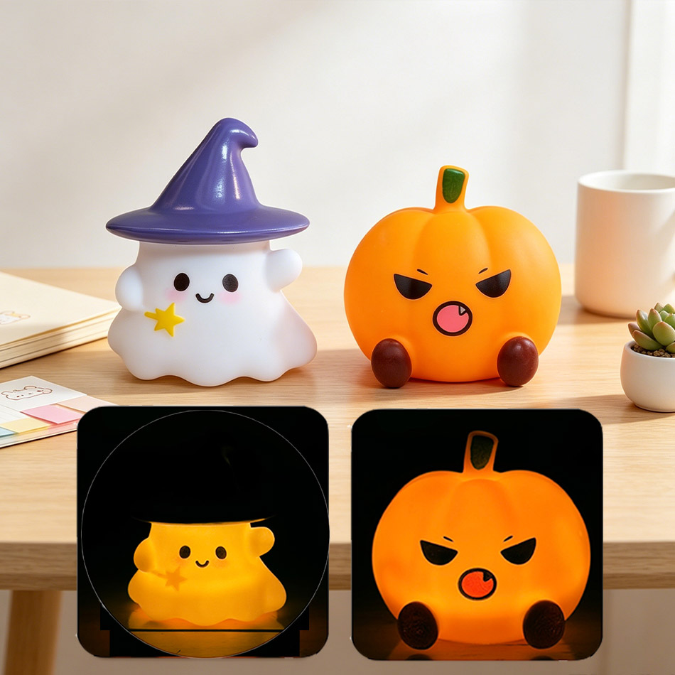 Kawaii Witch Ghost Pumpkin Sil - Halloween Pumpkin Decor Led review and price