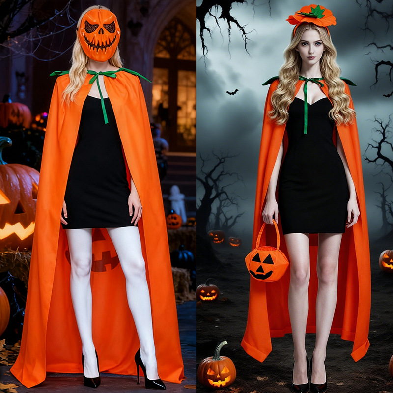 Halloween Pumpkin Costume Cape - Pumpkin Lantern Halloween review and price
