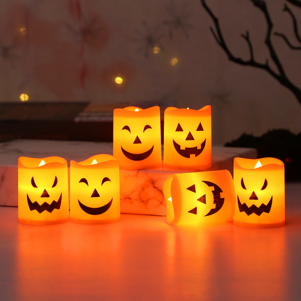 6pcs Halloween LED Ghost Pumpk - Halloween Pumpkin Decor Led review and price
