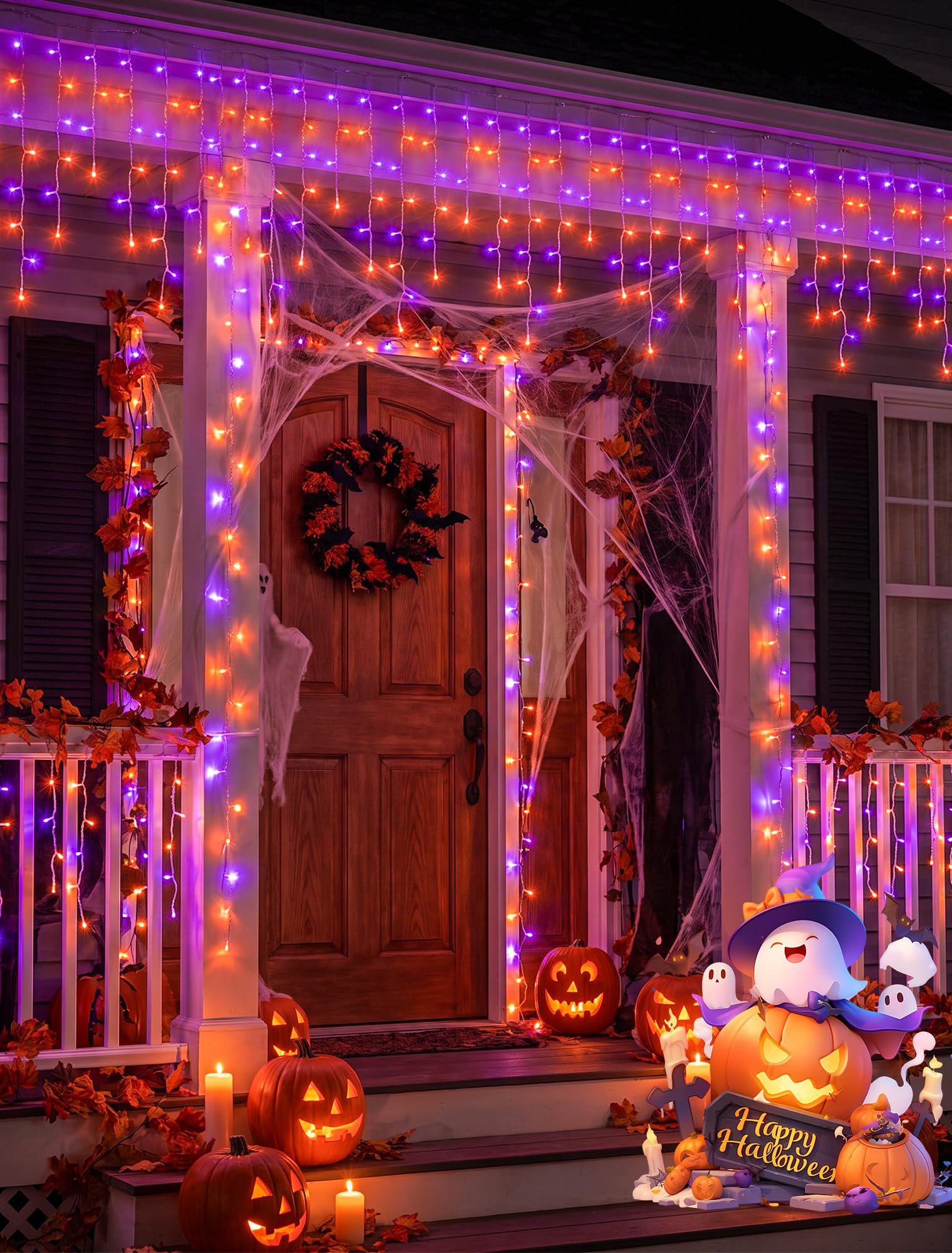 Halloween Icicle Lights Outdoo - Halloween Led String Lights Orange review and price