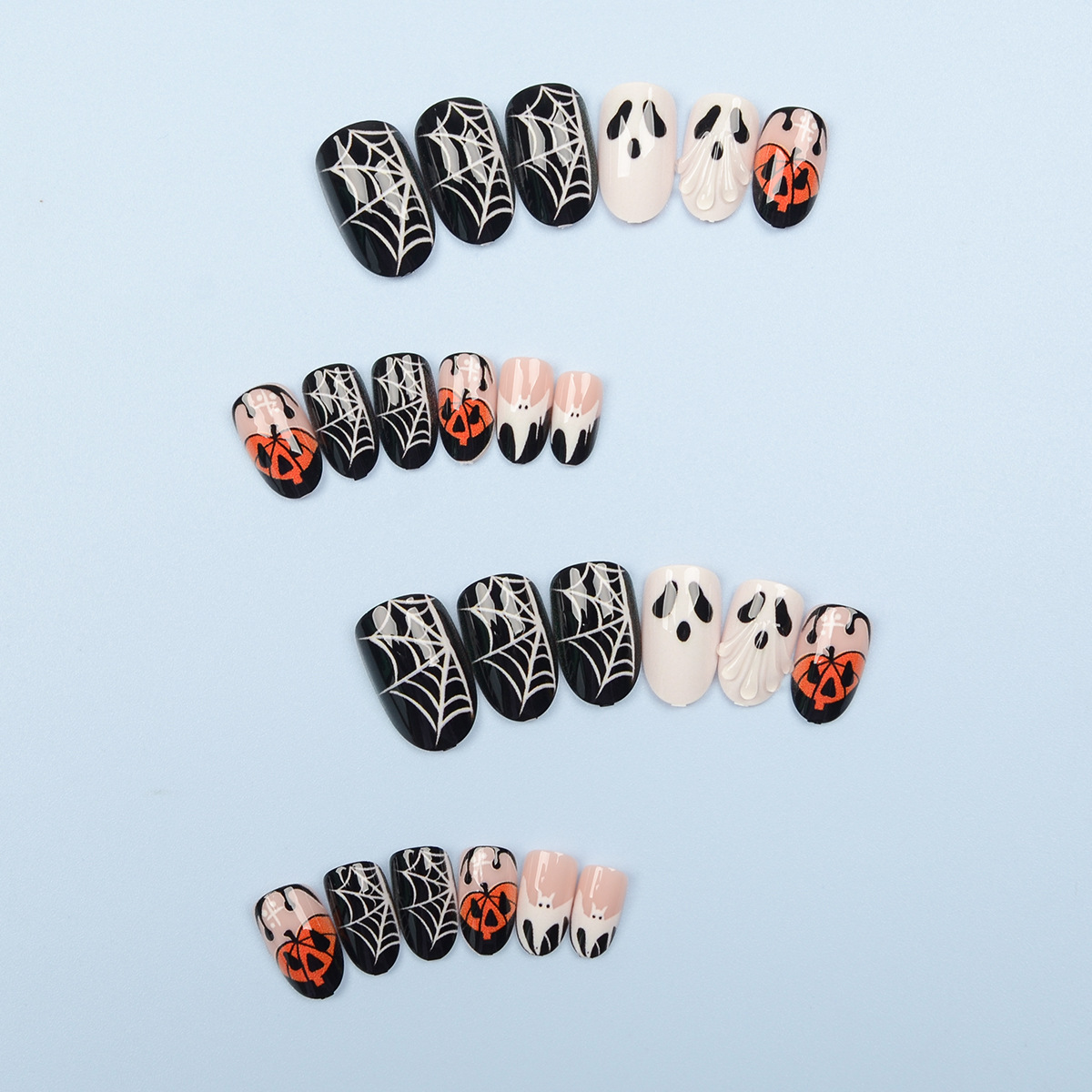 Halloween Fake Nails Ghost Pum - Pumpkin Lantern Halloween review and price