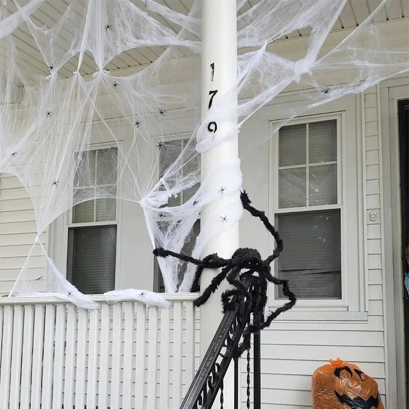 1-2pcs Halloween Simulation Pl - Spider Web Halloween Decoration review and price