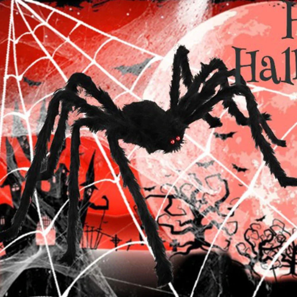 1-2pcs Halloween Simulation Pl - Spider Web Halloween Decoration review and price